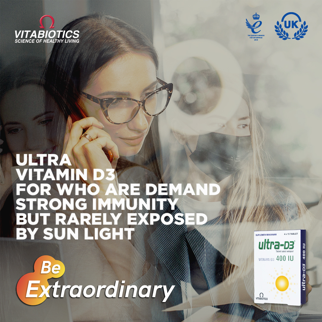 Pemenuhan Kebutuhan Vitamin D Melalui Energi Cahaya Matahari dan Suplemen Ultra D3